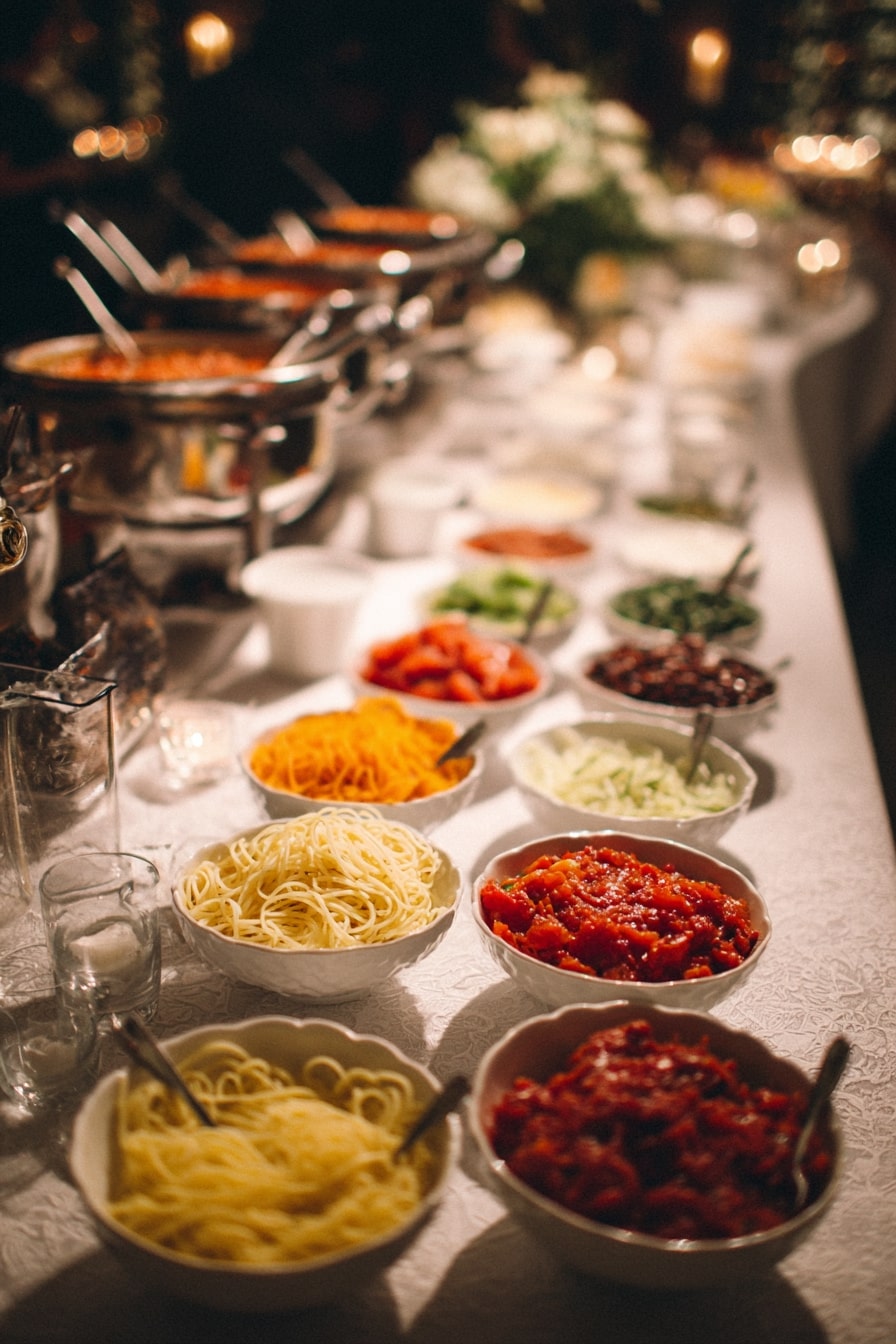 3. Offer a Pasta Bar for a Custom Comfort Dish