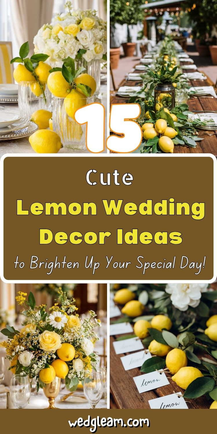 15 Cute Lemon Wedding Decor Ideas