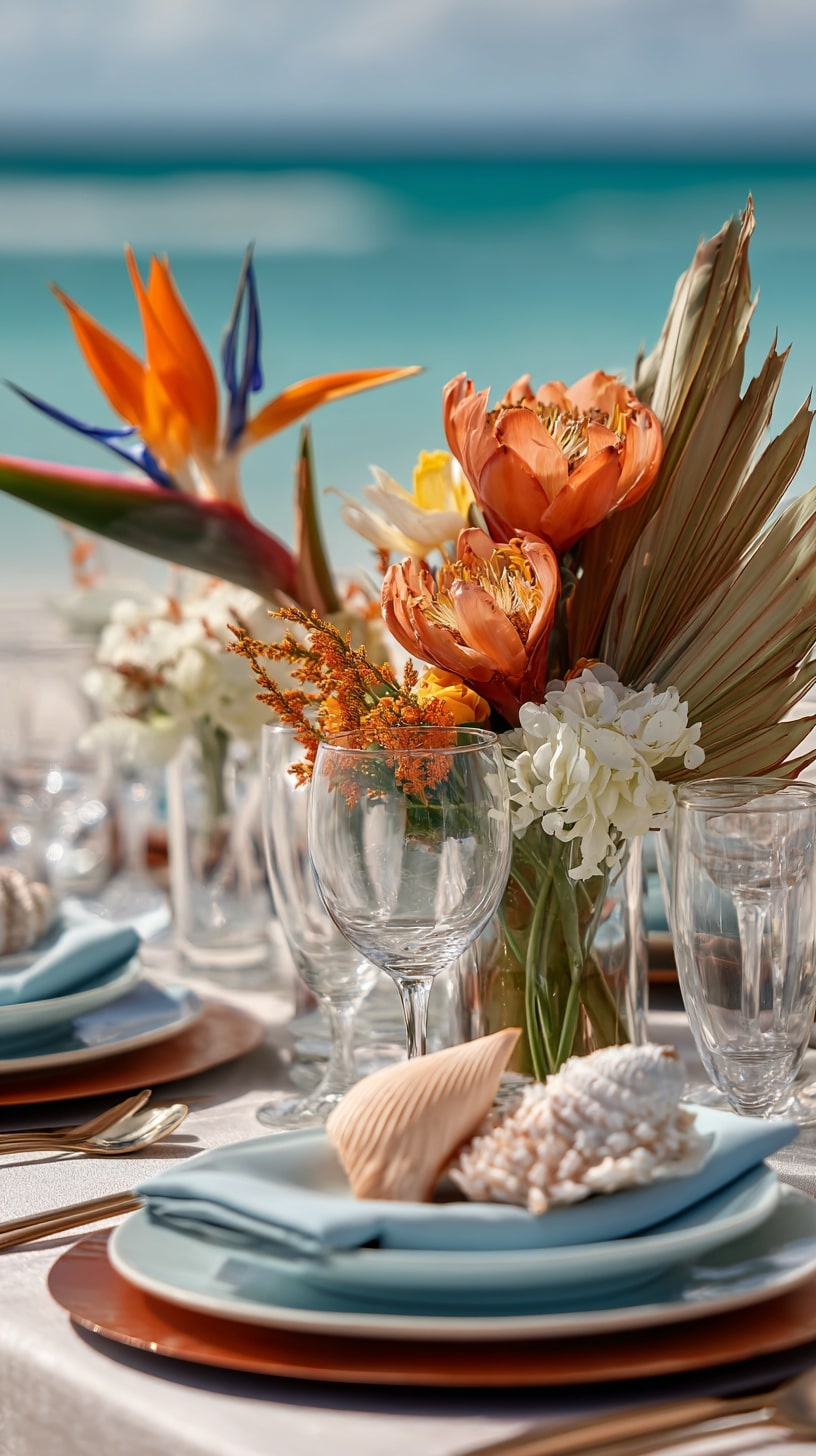 Bird of paradise table accents