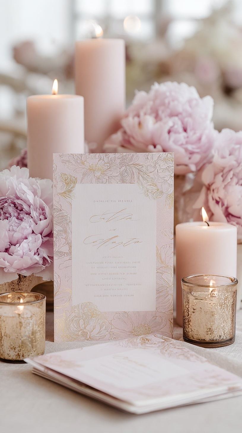 Blush Pink Wedding Invitations