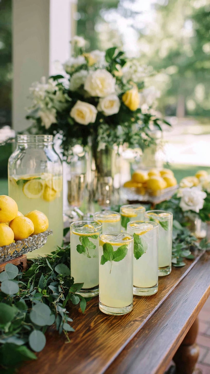 Citrus-infused cocktail stations