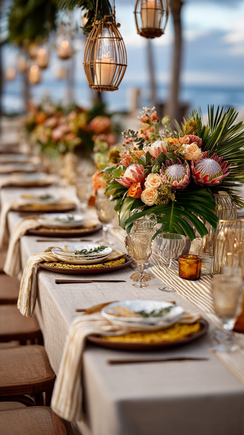 Handwoven pandanus table linens