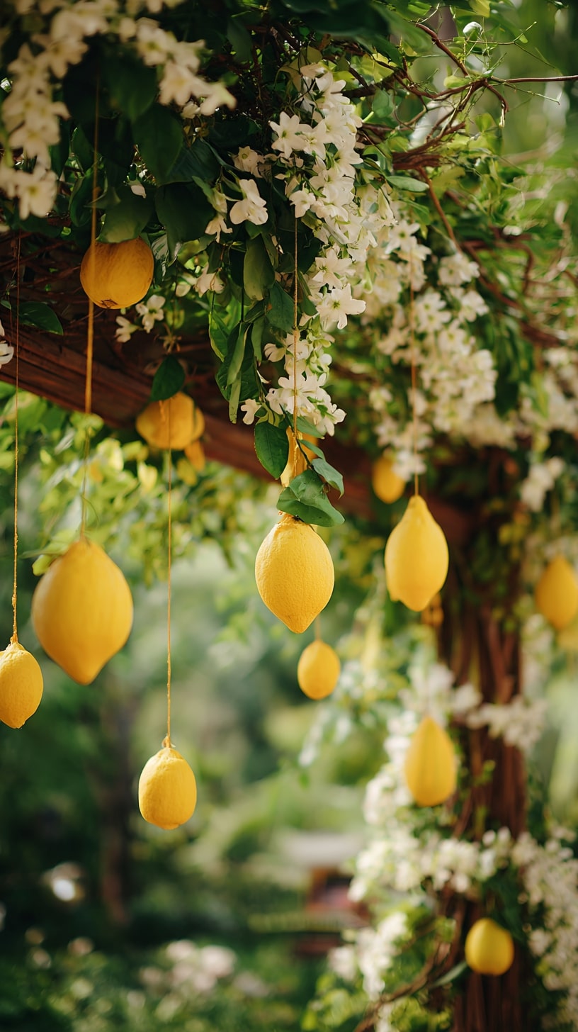 Hanging lemon lanterns