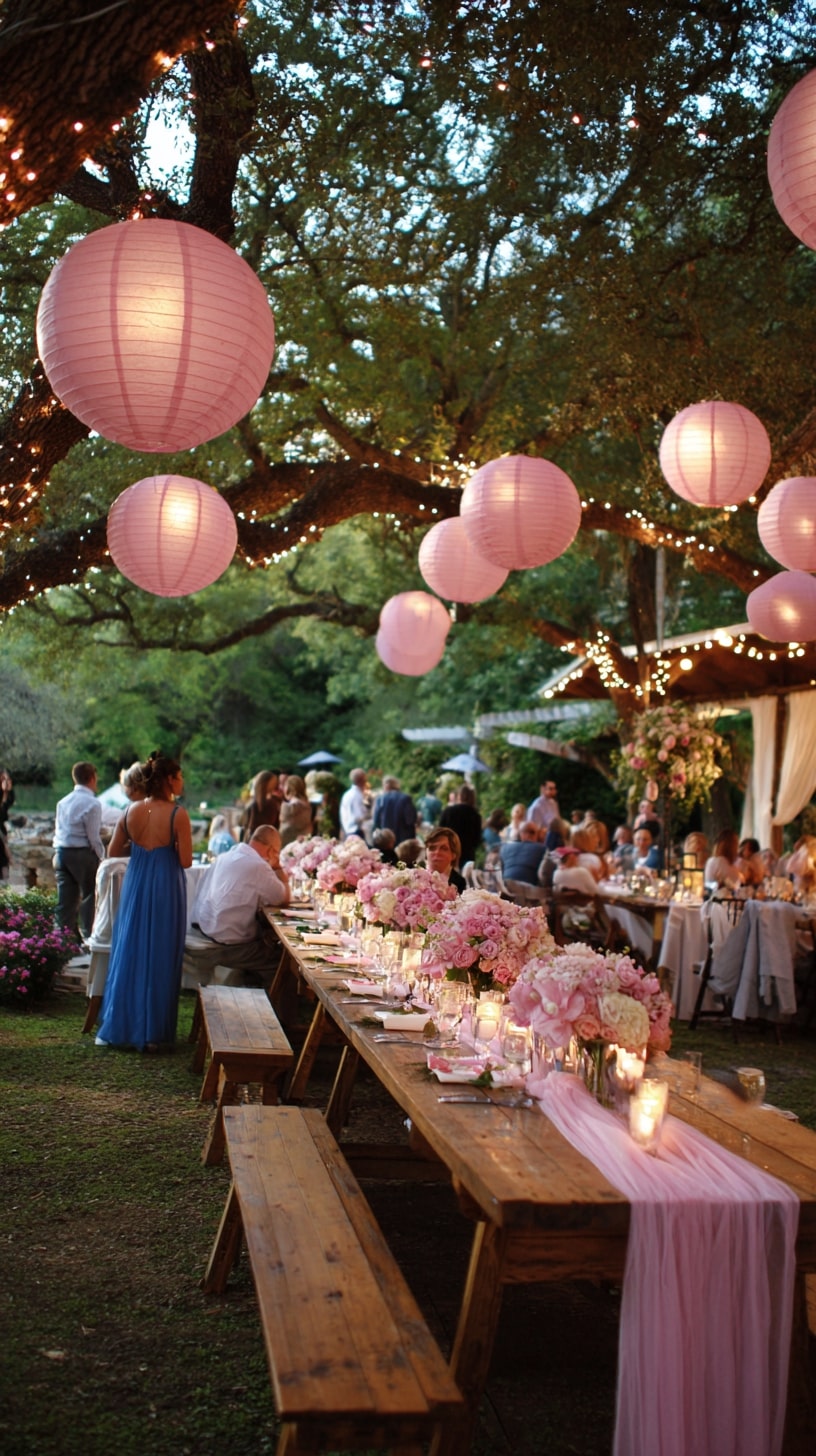 Pink Lanterns for Outdoor Decor