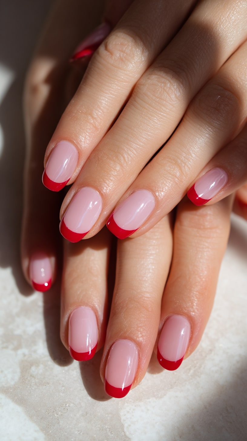 Red French Tips