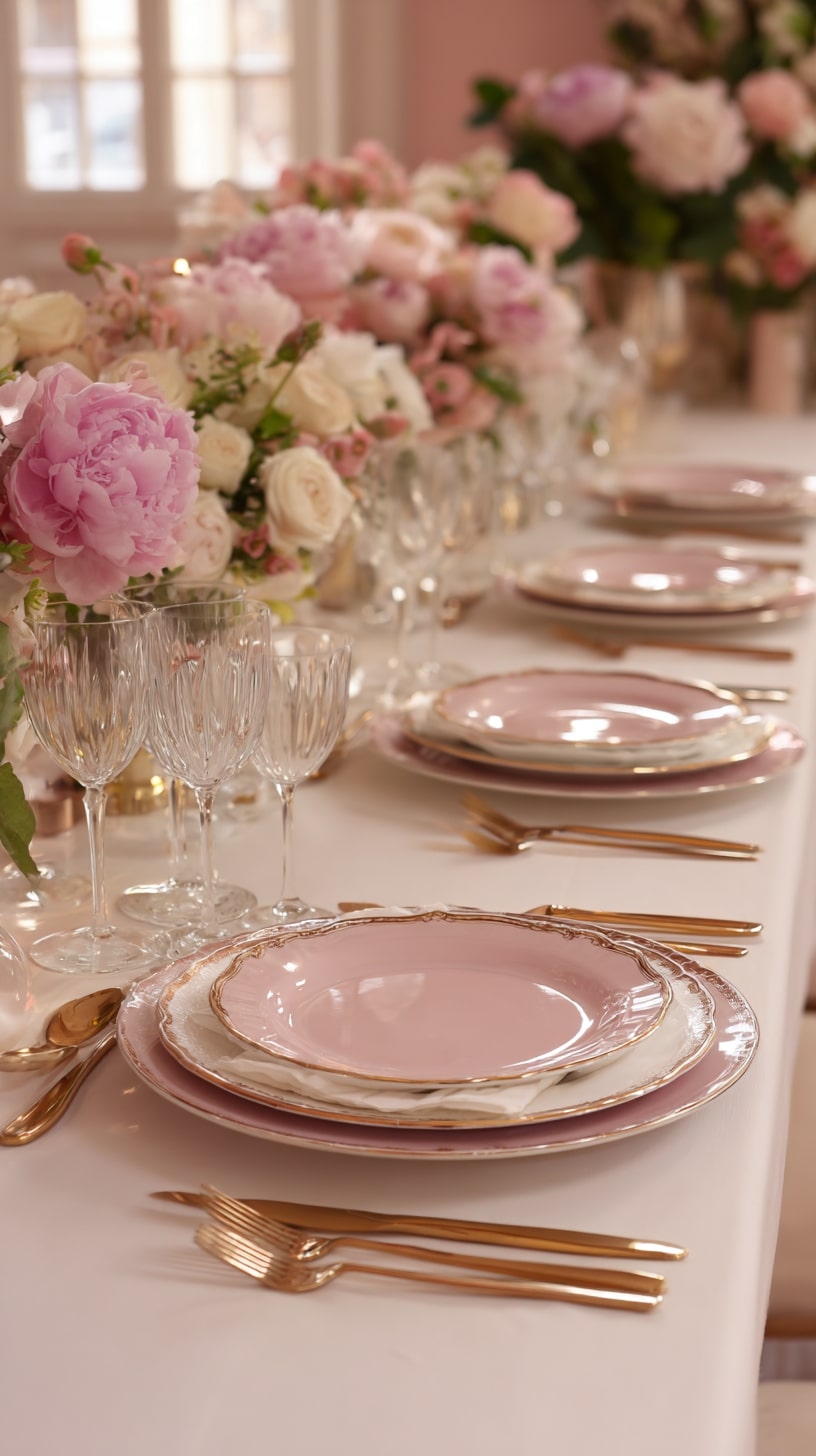 Rose Gold Pink Tableware