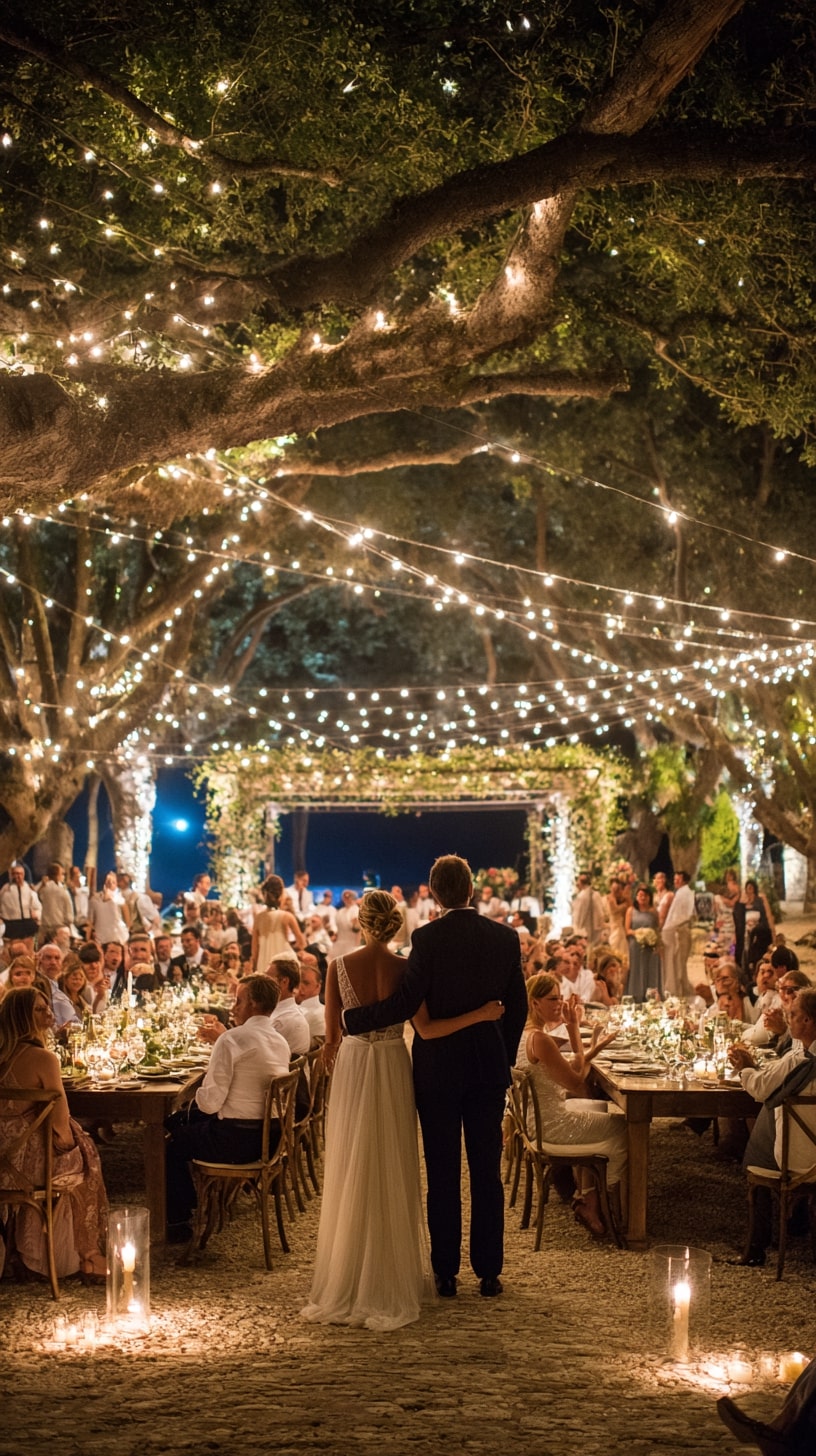 Twinkling Fairy Lights Draped Across Ceilings