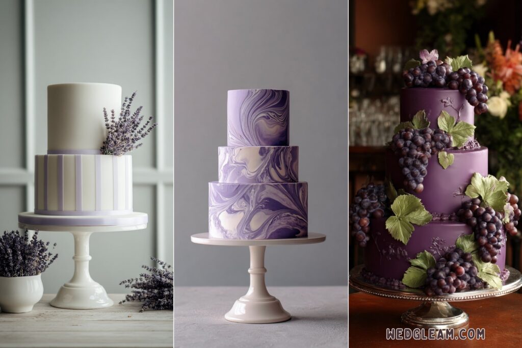 13 Stylish Purple Wedding Cake Design Ideas