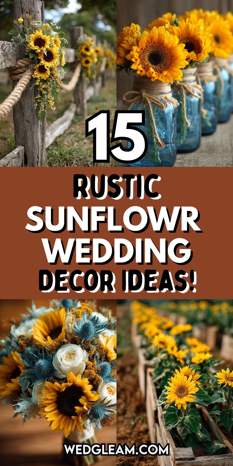 15 Stylish Rustic Sunflower Wedding Decor Ideas