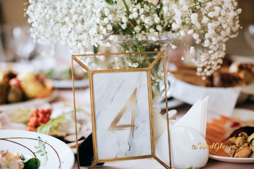 acrylic vs wooden wedding table numbers