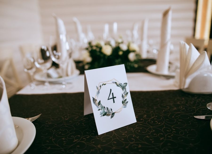 wedding table number styles explained