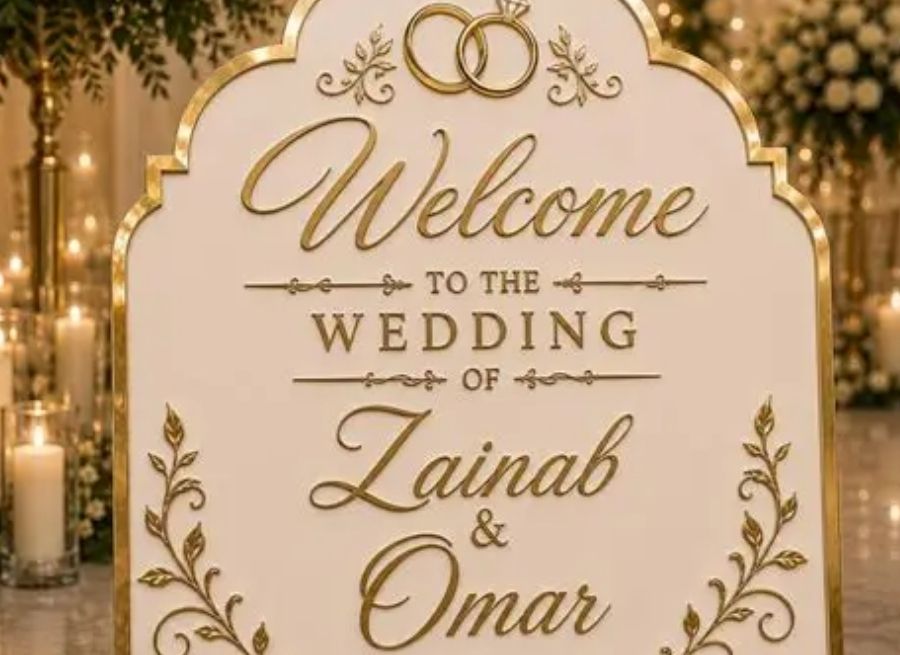 wedding welcome sign materials compared