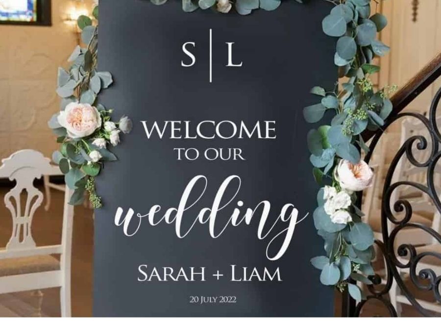 wedding welcome sign materials compared